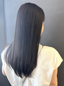 美容室BJ 暗髪グレージュカラー