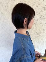 プリモ ココ 鍋島店(Primo coco.)&nbsp;丸みショート ショートボブ ハイライト 透明感カラー 30代 美髪