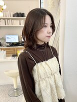 ロマーリ 岡山店(LOMARLIE)&nbsp;20代30代ミディアムレイヤーカットブラウンベージュオリーブ