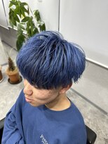 グレイバイニューヨークニューヨーク 京都北大路(Gray by NYNY) ツーブロック刈り上げブリーチサファイアカラーメンズモテる