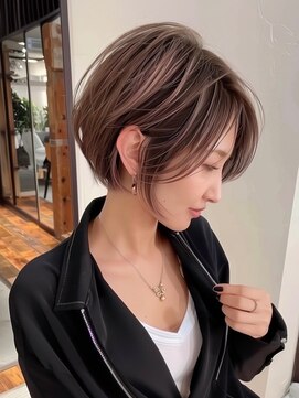 ディモアンド 表参道(Dimo&) xカット/イメチェン/ホワイトブロンド/外ハネボブ/美髪