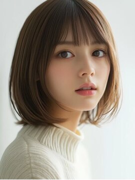 レリーボンズ 夙川(Rely Bonds) ナチュラルベージュ×ボブで柔らかフェミニン【夙川/苦楽園】