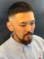 ディスイズバーバーセカンド(THIS IS BARBER 2nd) ツイスパ ツーブロック アップバング サイドパート 30代