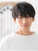 王道アッシュブラック伸ばしかけ清潔感スマートマッシュa南越谷