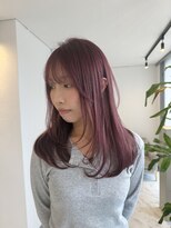 ヴィア 京都烏丸(Via)&nbsp;ピンクカラーレイヤーカット