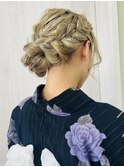 浴衣着付け+ヘアアレンジ