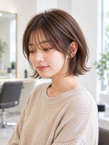 ユニット 蕨西口店(UNIT)&nbsp;レイヤーボブ髪型20代30代40代50代前髪あり前髪なし面長丸顔蕨駅
