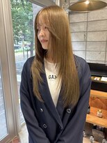 ニディ(Nide)&nbsp;ブリーチなしダブルカラー｜オリーブベージュ｜ロングレイヤー
