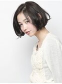 【keep hair design】ナチュラル大人ボブ×暗髪