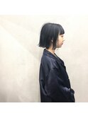 N/92co.  切りっぱなしボブ×ネイビーブルー