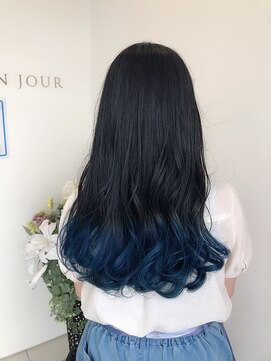 アンジュール フリンジカラー ブルー