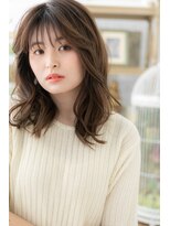 カバーヘア ブリス 戸田公園西口店(COVER HAIR bliss)&nbsp;シースルーバング小顔ミディアムレイヤーa戸田公園20代30代40代