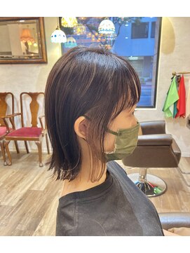 フェイバー 警固店(FAVOR) イヤリングカラーが可愛い外ハネボブ