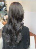 透明感たっぷりグレージュ/ロング/ダークアッシュ