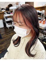 ヘアメイクエイト 丸山店(hair make No.8) << 担当 : AYAKA >> フェイスフレーミング×コーラルオレンジ