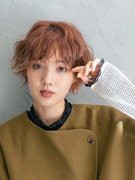 アース 町田店(HAIR & MAKE EARTH) ショートカットショートボブミルクティーカラー前髪あり