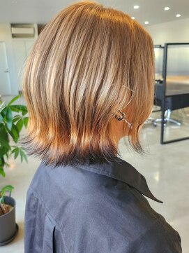 フープヘアー(HOOP.HAIR) ミルクティーベージュ/裾カラー
