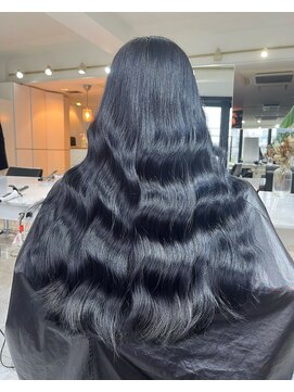 ブレンド 渋谷(BLend) グレージュマチルダボブインナーグレージュ 前髪ブルーブラック