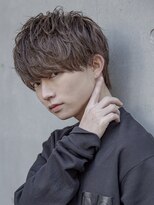 シティ(CITY) スペインカールスパイキーショートブルーブラック韓国マッシュ