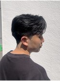 センターパート×ニュアンスパーマ