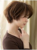 マロンベージュ抜け感小顔ショートマッシュパーマY浦和30代40代