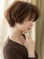 カバーヘアアンドスパ ブリス 浦和(COVER HAIR&SPA bliss)&nbsp;マロンベージュ抜け感小顔ショートマッシュパーマY浦和30代40代