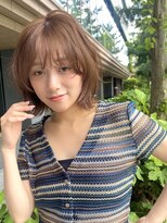 ガーデン 渋谷(GARDEN)&nbsp;ボブ　ニュアンスパーマ　似合わせ　ベージュ