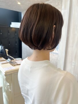 キャアリー(Caary) 福山人気丸みショートボブ簡単ショコラブラウンダメージレス艶髪
