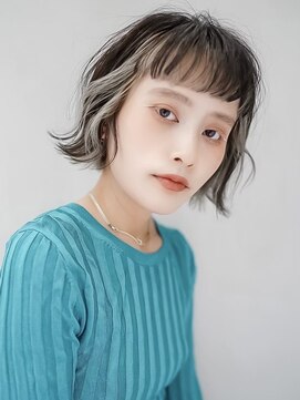 ギークス(GEEKS) 【GEEKS渋谷】オン眉ボブ/アンブレラカラー/初ブリーチ/冬カラー