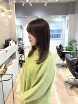 ルーク バイ ヘアーポケット(Luke by hair pocket)&nbsp;フェイスレイヤーとサイドバング×マロンベージュ