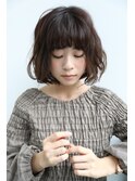 小顔ひし形 レイヤーカット 透明感カラー