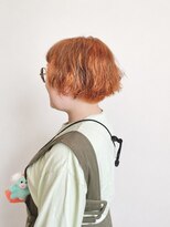 ヘアーサロン ソラ(Hair Salon SORA) レディース刈り上げスタイル、オレンジカラー