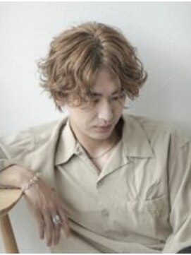 ルーブ トウキョウ(Loob. TOKYO) メンズブリーチメンズハイトーンカラーセンターパートベージュ