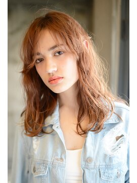 ヘアメイク アース 福島イオン通り店(HAIR & MAKE EARTH) クール＆フェミニンシースルーワイドバング【EARTH福島市】