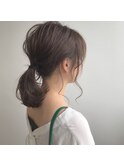 やわらかグレージュ×ヘアアレンジ