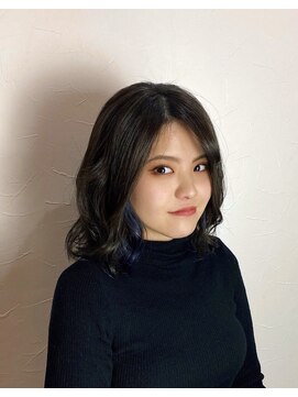 キャラ 池袋本店(CHARA) インナーカラーでチラ見えブルー【CHARA池袋/キャラ池袋】*