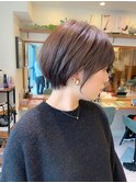 【石田勇士郎】デザインカラー厚めバングローライトスリークボブ