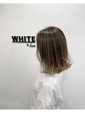 アンダーバーホワイト 阪神西宮店(_WHITE) エアタッチ　バレイヤージュ　デザインカラー