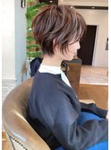 絶壁解消/大人ショートボブ/大人ショート/白髪ぼかし/聖