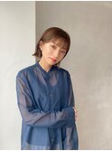 外ハネぱつっとボブ