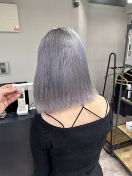 アジールヘア 所沢プロペ通り店(agir hair) シルバーホワイトグレーシルバーケアブリーチカラー所沢