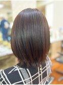 20代30代40代髪質改善カラーショコラアッシュ艶感ロブヘアー