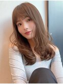 シアーカラー/セミディ/韓国ヘア/顔周り/透明感/くびれヘア/14