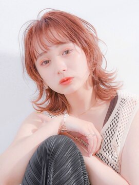 セイドット リー(Say. Ree) Say.ree ピンクベージュ ベビーピンク ミディアム レイヤーボブ