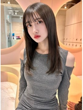 グロー オオミヤ アネックス 大宮(GLROW OMIYA ANNEX) フェミニンロング×縮毛矯正髪質改善ブリーチなし韓国[大宮]