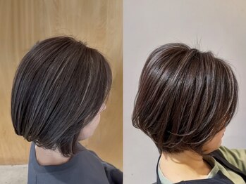 コラボエンリッチ(COLLABOENRICH)の写真/【脱白髪染め！】白髪をなじませる白髪ぼかしハイライトで自然な仕上がりに◎大人女性におすすめです♪