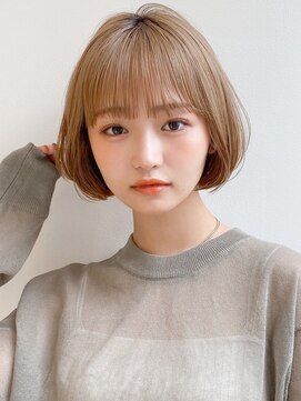 エトラ 渋谷店(etora) 前髪 外ハネボブ くびれヘア ハイライトカラー"