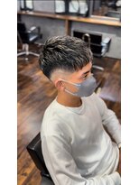 リグ(LiG)&nbsp;フェードカット／スキンフェード／メンズ／ホワイトメッシュ