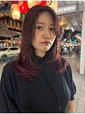 顔まわりレイヤー×赤みカラー