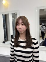 スリー 横浜(THREE) 【大内萌花指名】オリーブベージュ×レイヤーカット